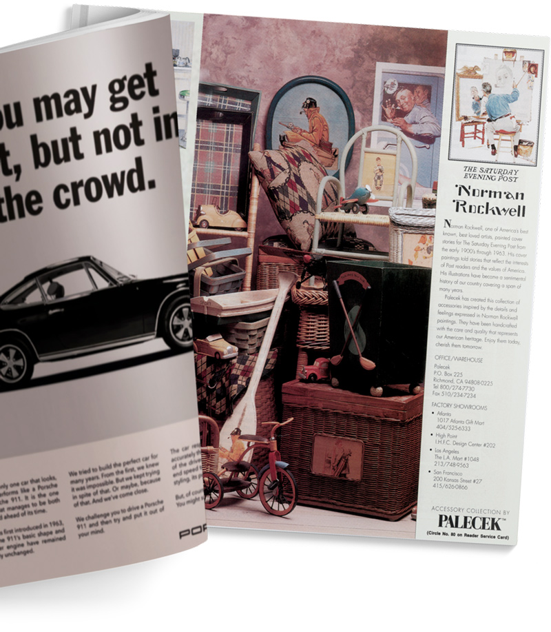 1984: PALECEK Introduces the Norman Rockwell Collection
